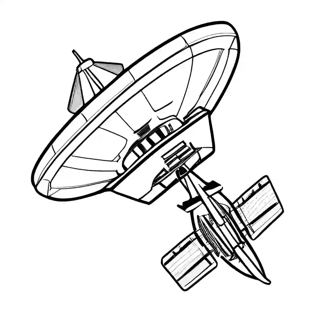 Satellites coloring pages